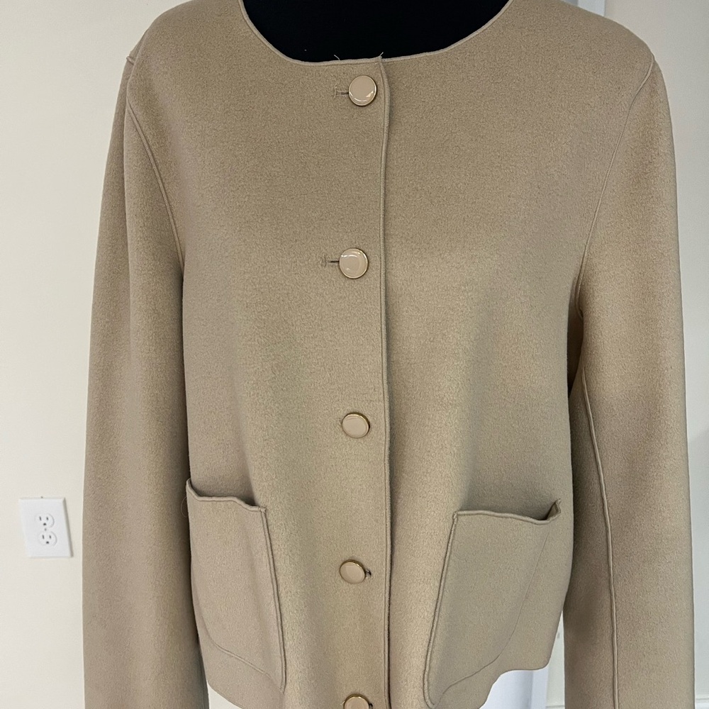 Bagatelle Collection Luxury Incredibly Soft Women's Tan Button-Up Jacket